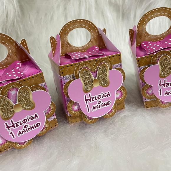Caixa com Alça Minnie Rosa