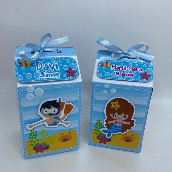 Caixa Milk Fundo do Mar 3d