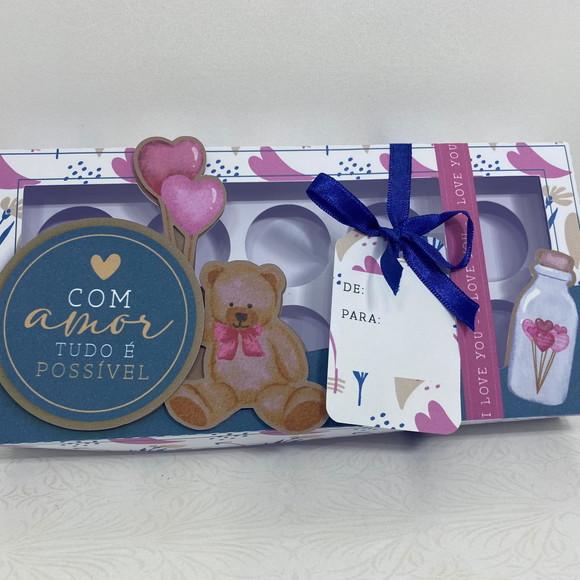 Caixa para 10 Doces Dia dos Namorados