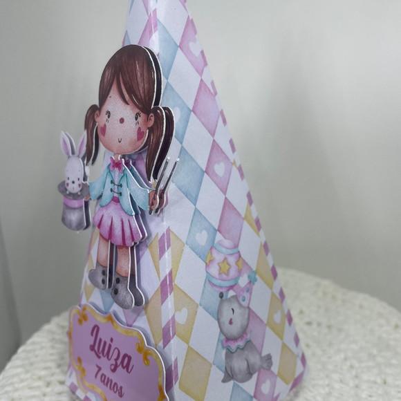 Caixa Pirâmide Circo Rosa