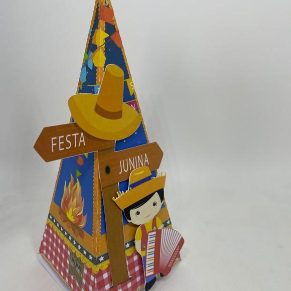 Caixa Pirâmide Festa Junina