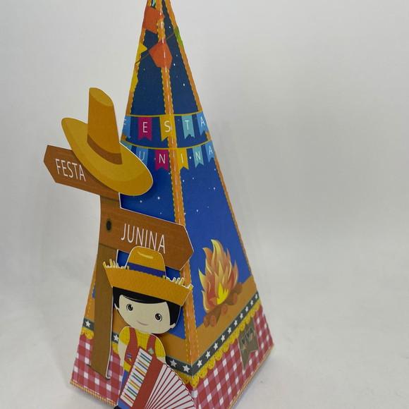 Caixa Pirâmide Festa Junina