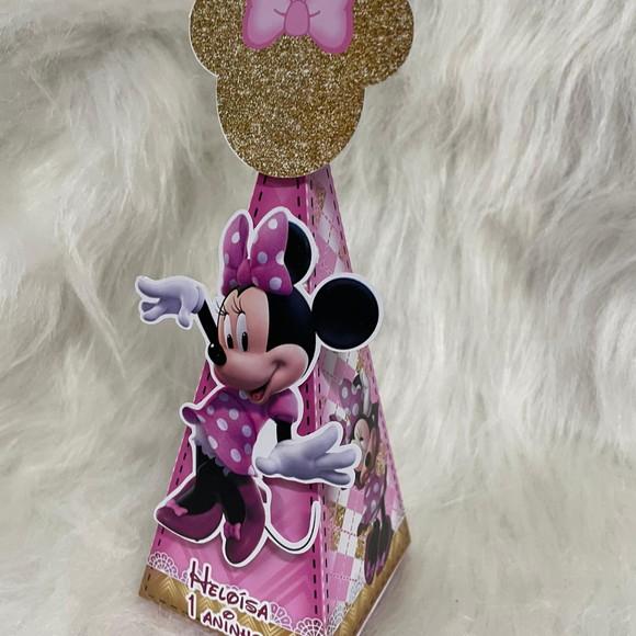 Caixa Pirâmide Minnie Rosa