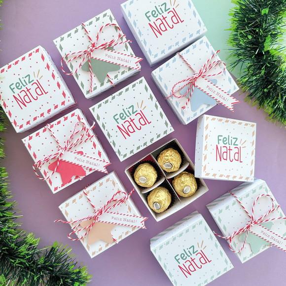 Caixinha de Natal para Brigadeiros e Bombons Personalizada