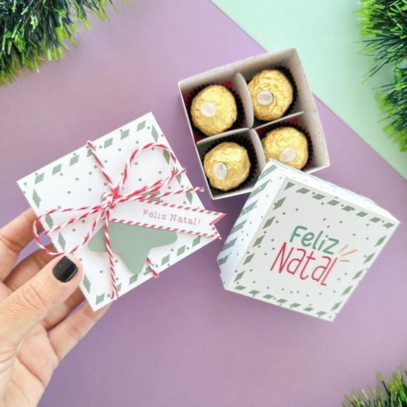 Caixinha de Natal para Brigadeiros e Bombons Personalizada