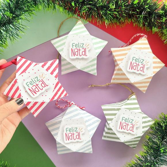 Caixinha Estrela de Natal Personalizada
