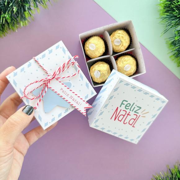 Caixinha de Natal para Brigadeiros e Bombons Personalizada