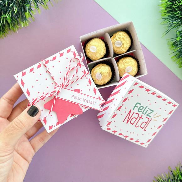 Caixinha de Natal para Brigadeiros e Bombons Personalizada