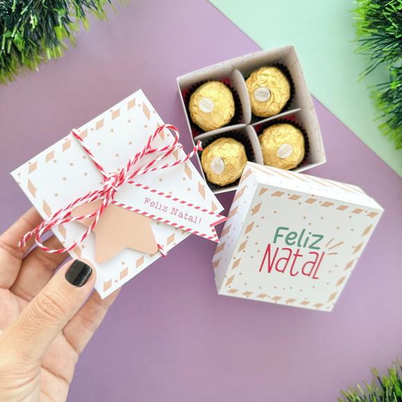 Caixinha de Natal para Brigadeiros e Bombons Personalizada