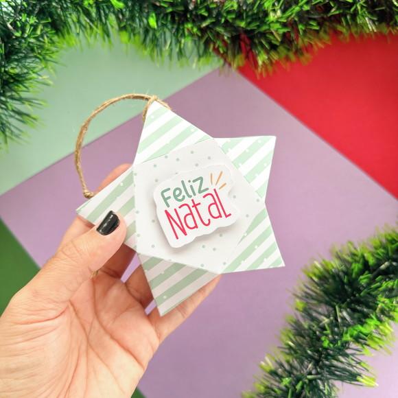 Caixinha Estrela de Natal Personalizada