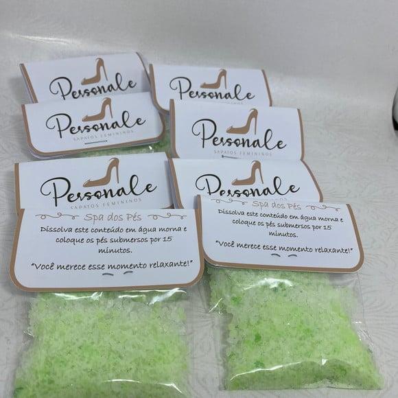 Escalda Pés para Lembrancinha Lapela Personalizada 30gr