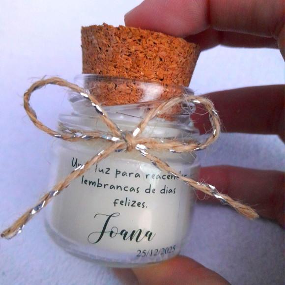 Lembrancinha Vela Perfumada / Vidrinho com Rolha