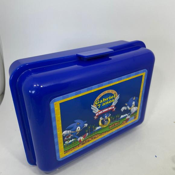 Maleta Box Plástico para Lembrancinha Sonic