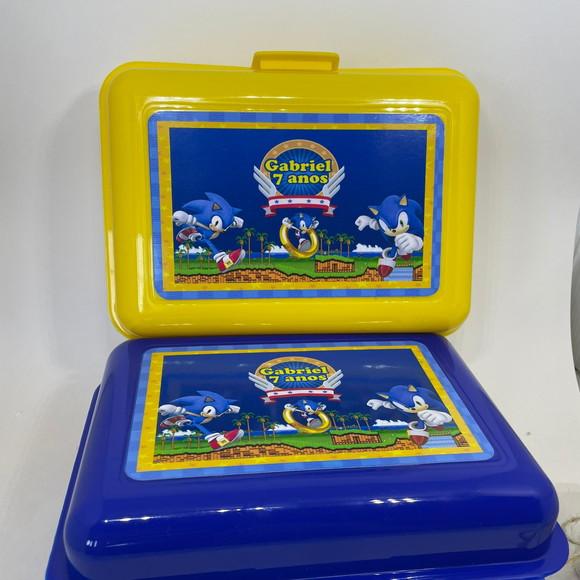 Maleta Box Plástico para Lembrancinha Sonic