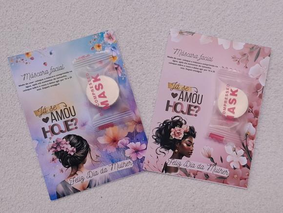 Mascara Comprimida + Cartão Personaliza Dia da Mulher