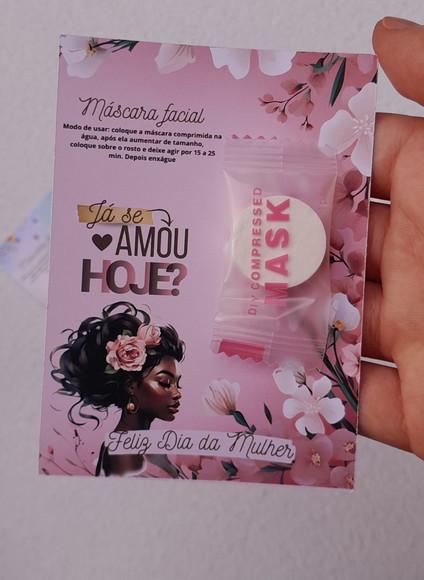 Mascara Comprimida + Cartão Personaliza Dia da Mulher