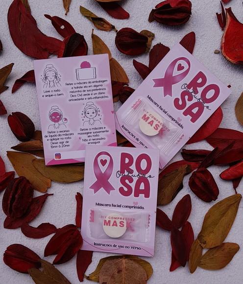Mascara Comprimida + Cartão Personaliza Outubro Rosa