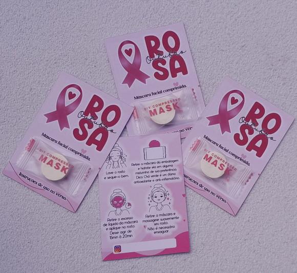 Mascara Comprimida + Cartão Personaliza Outubro Rosa