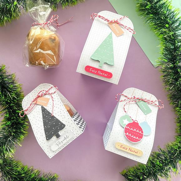 Porta Mini Panetone Personalizado ? Especial de Natal