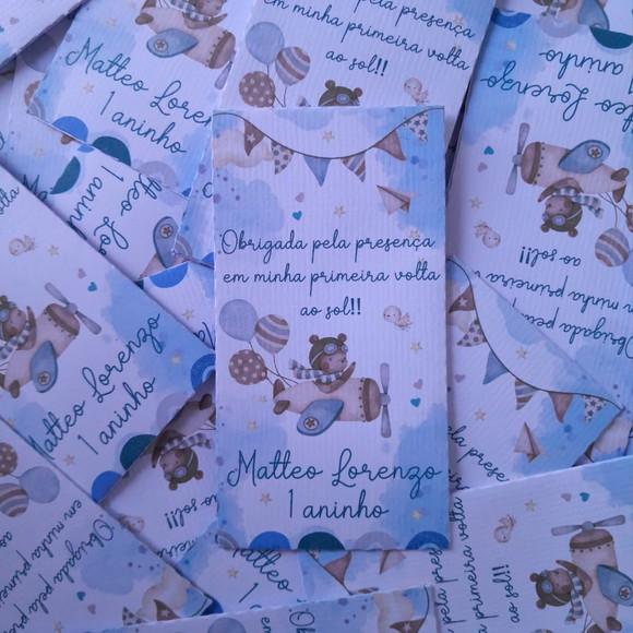 Sache Perfumado (envelope) Personalizado Menino