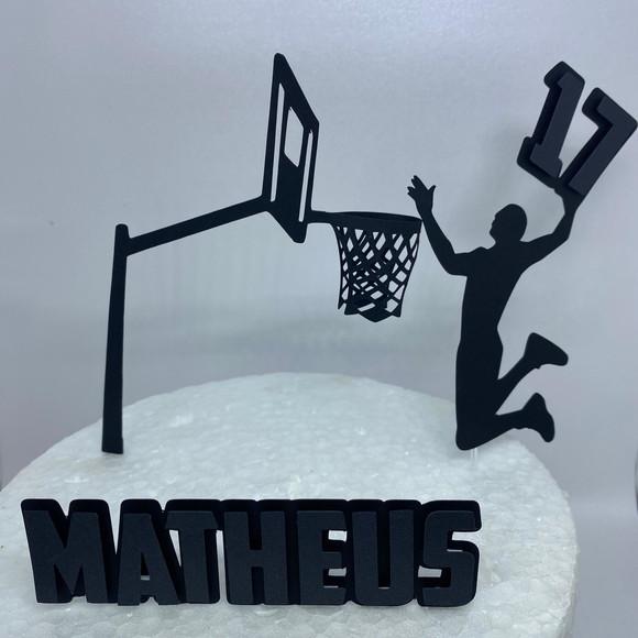 Topo de bolo Basquete