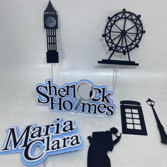 Topper para Bolo Sherlock Homes