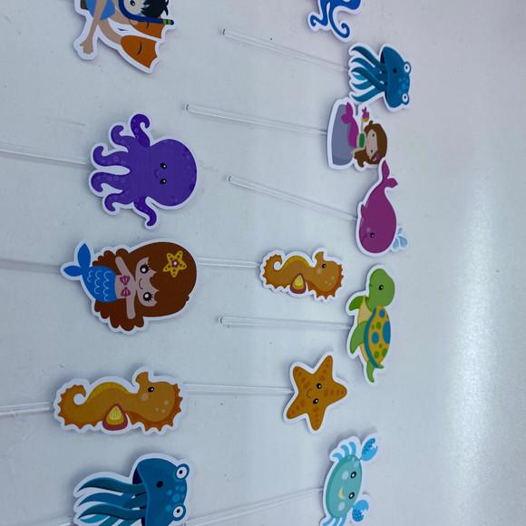 Topper para Docinhos Fundo do Mar