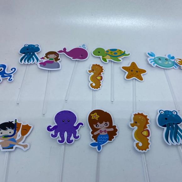 Topper para Docinhos Fundo do Mar