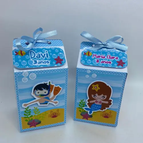 Caixa Milk Fundo do Mar 3d