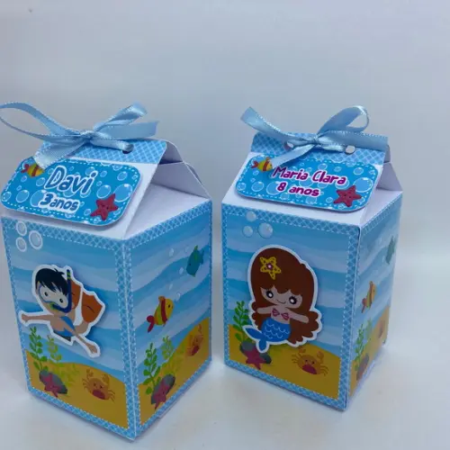 Caixa Milk Fundo do Mar 3d