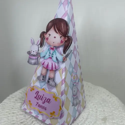 Caixa Pirâmide Circo Rosa