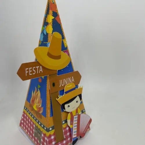 Caixa Pirâmide Festa Junina