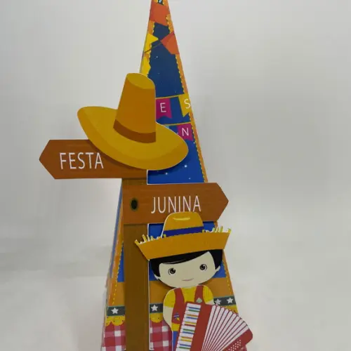 Caixa Pirâmide Festa Junina