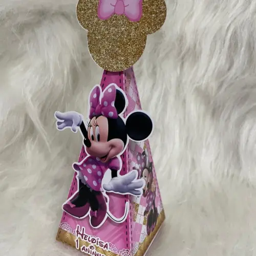 Caixa Pirâmide Minnie Rosa