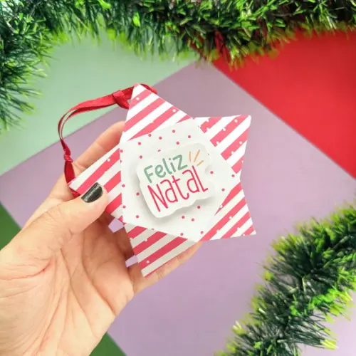 Caixinha Estrela de Natal Personalizada
