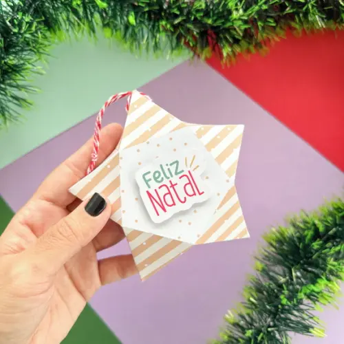 Caixinha Estrela de Natal Personalizada