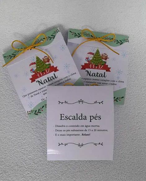 Escalda Pés Embalagem Personalizada Natal/ano Novo