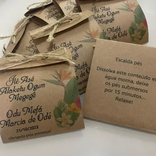 Escalda Pés Embalagem Personalizada para Lembrancinha