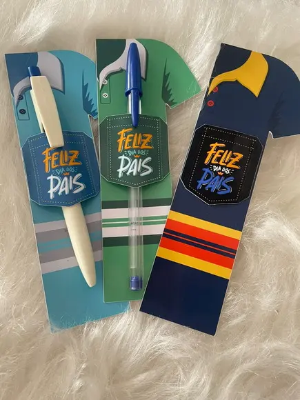 Lembrancinha para Dia dos Pais Cartão Personalizado + Caneta