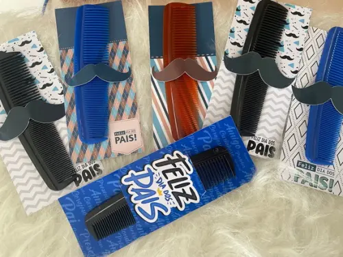 Lembrancinha para Dia dos Pais Cartão Personalizado + Pente