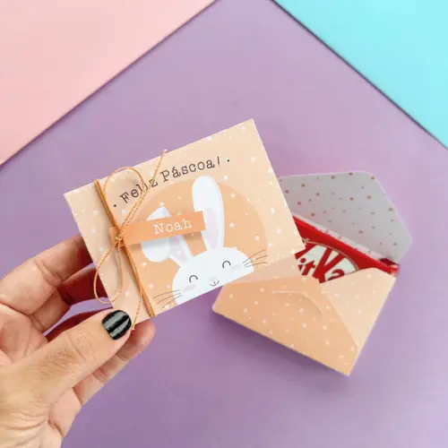 Lembrancinha Personalizada de Pascoa / Porta Kitkat