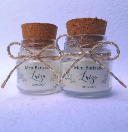 Lembrancinha Vela Perfumada / Vidrinho com Rolha