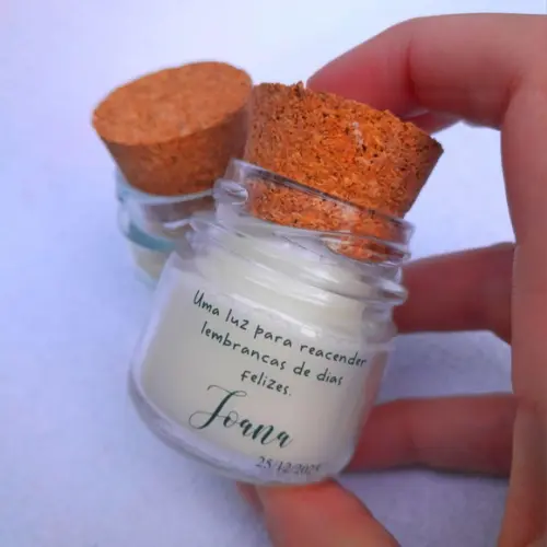 Lembrancinha Vela Perfumada / Vidrinho com Rolha