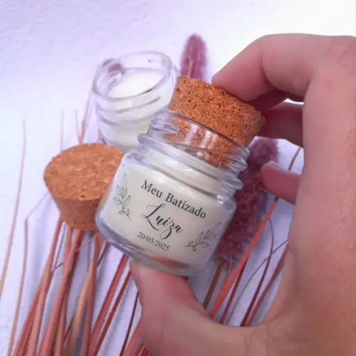 Lembrancinha Vela Perfumada / Vidrinho com Rolha