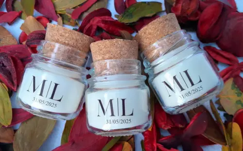 Lembrancinha Vela Perfumada / Vidrinho com Rolha