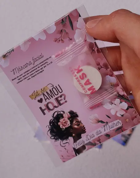 Mascara Comprimida + Cartão Personaliza Dia da Mulher