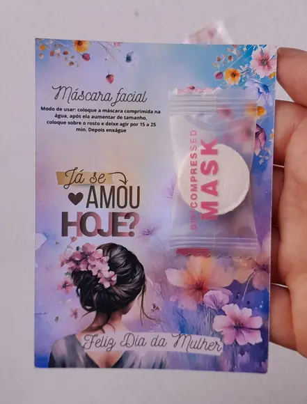 Mascara Comprimida + Cartão Personaliza Dia da Mulher