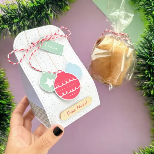 Porta Mini Panetone Personalizado ? Especial de Natal