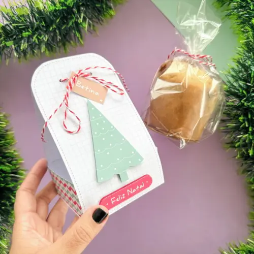 Porta Mini Panetone Personalizado ? Especial de Natal
