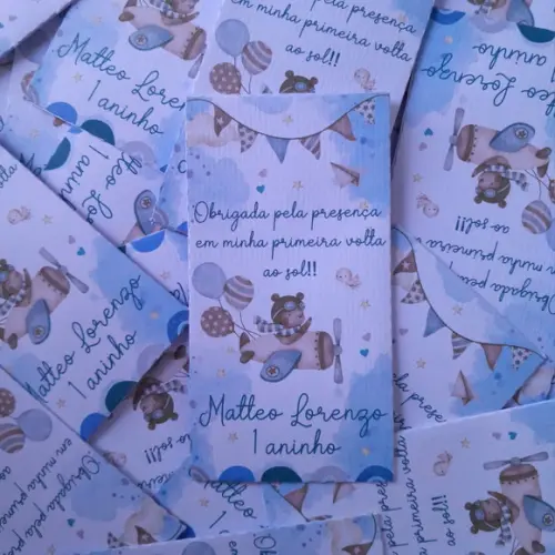 Sache Perfumado (envelope) Personalizado Menino